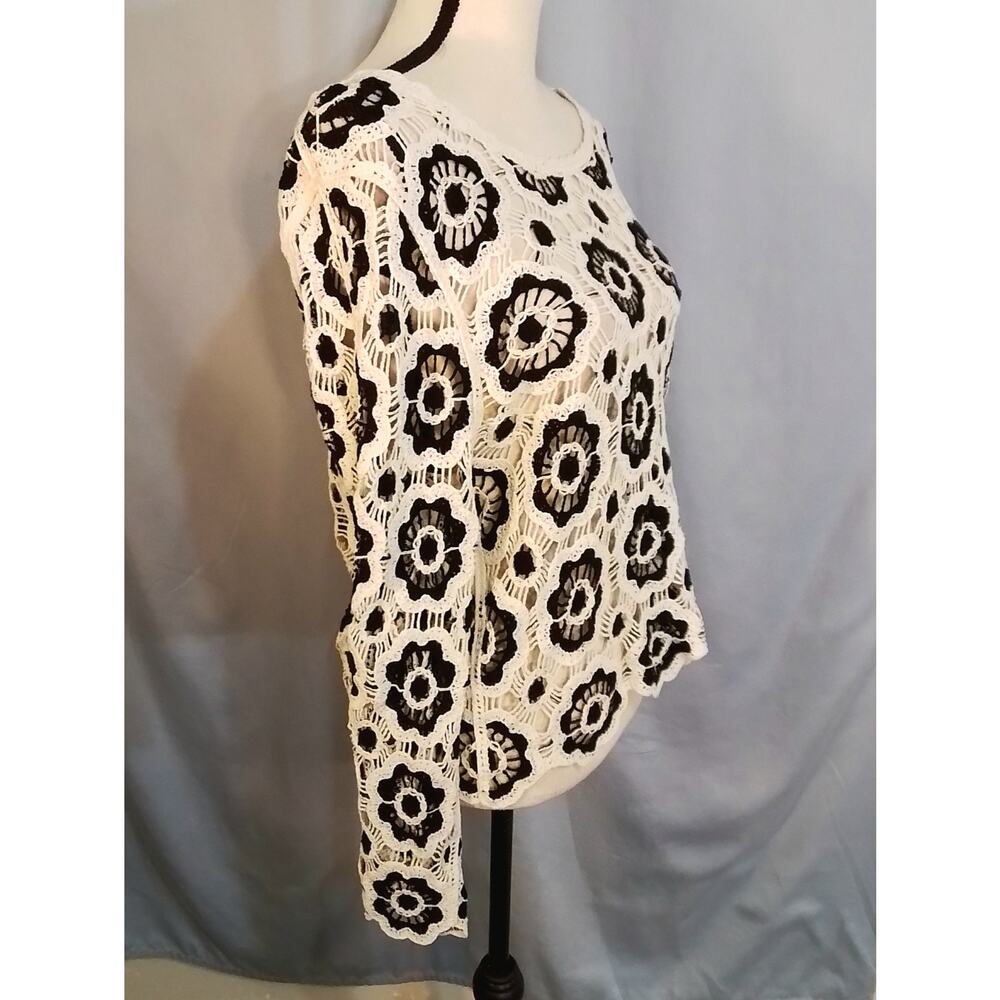 Adiva   black and white Crochet Sweater - Picture 2 of 8